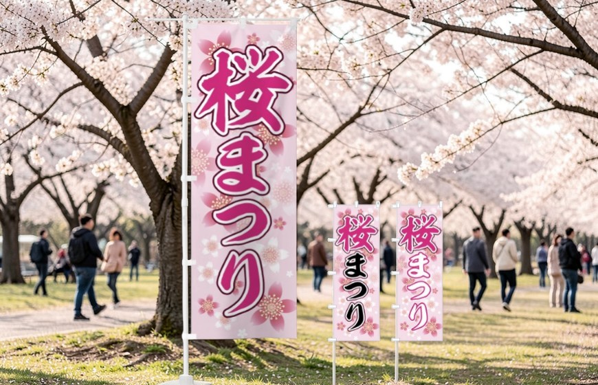 春の販促に役立つのぼり旗とは？売場で目立つのぼりの選び方と活用アイデア
